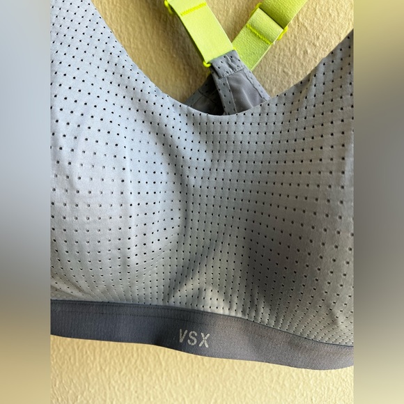 Victoria’s Secret Sport - gray sports bra with lime green straps - Picture 2 of 6